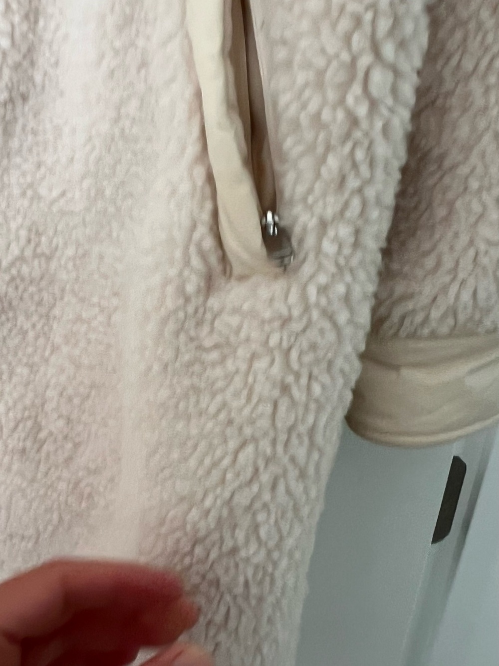 Athleta Cream Sherpa Long Teddy Coat - Picture 7 of 10
